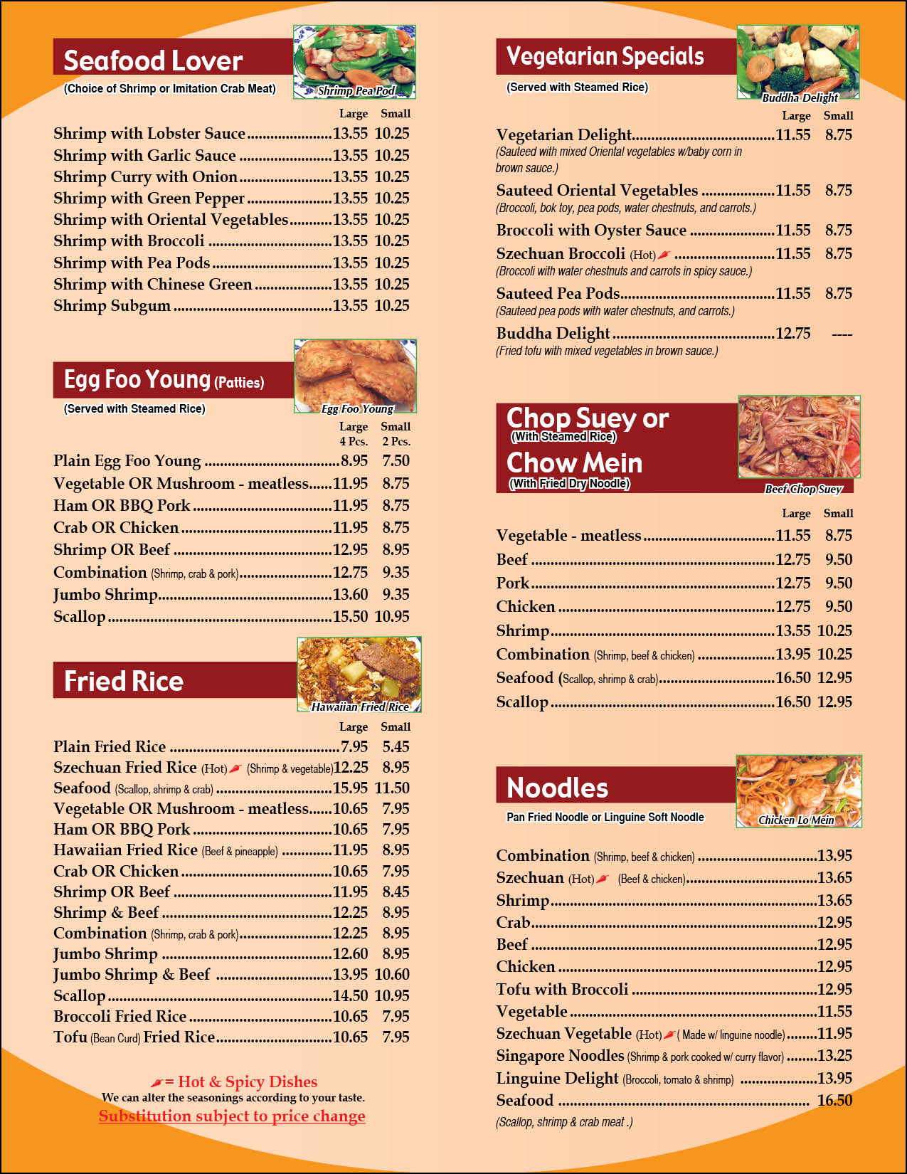 Grand Chinese Kitchen Menu